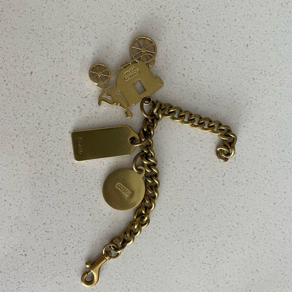 Coach Brass Carriage 1941 Bag charm chain FOB - Picture 6 of 8